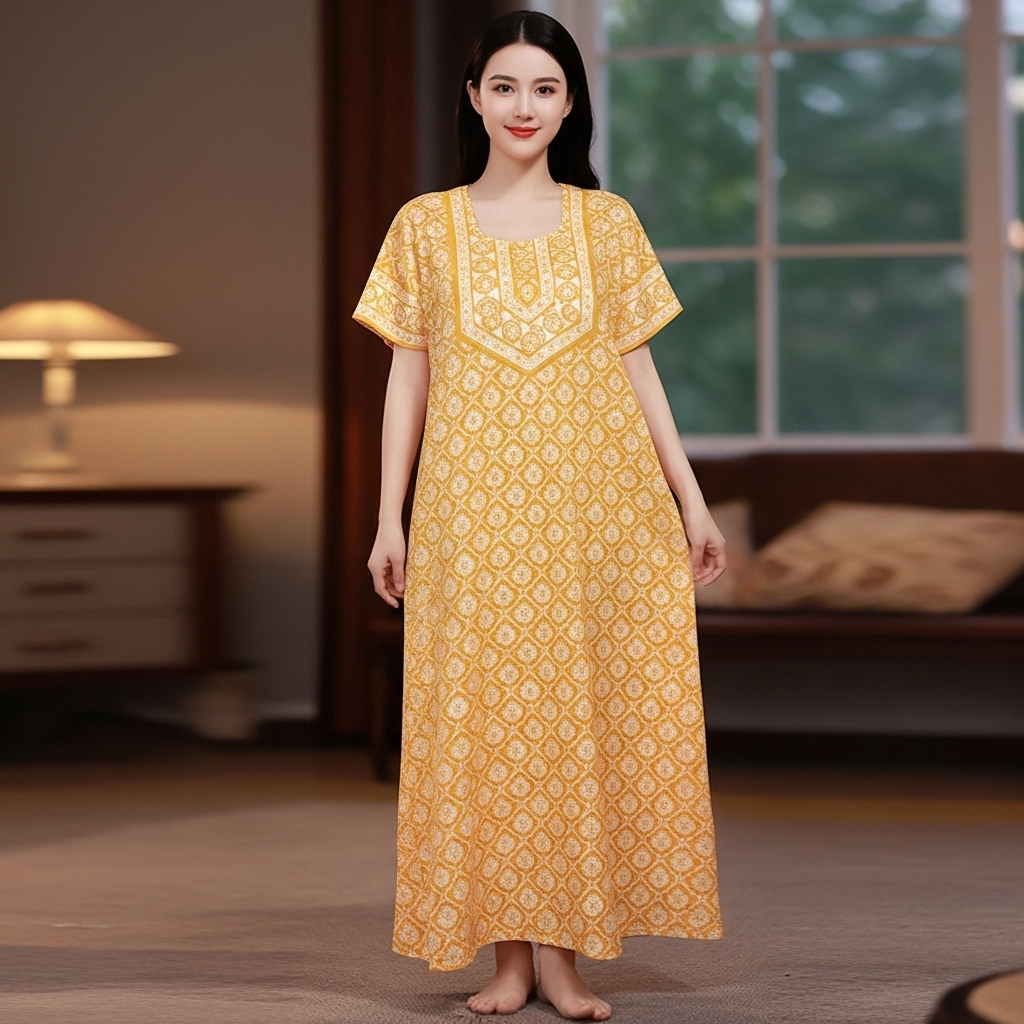 Nightgown | Yellow (Size: 2XL)