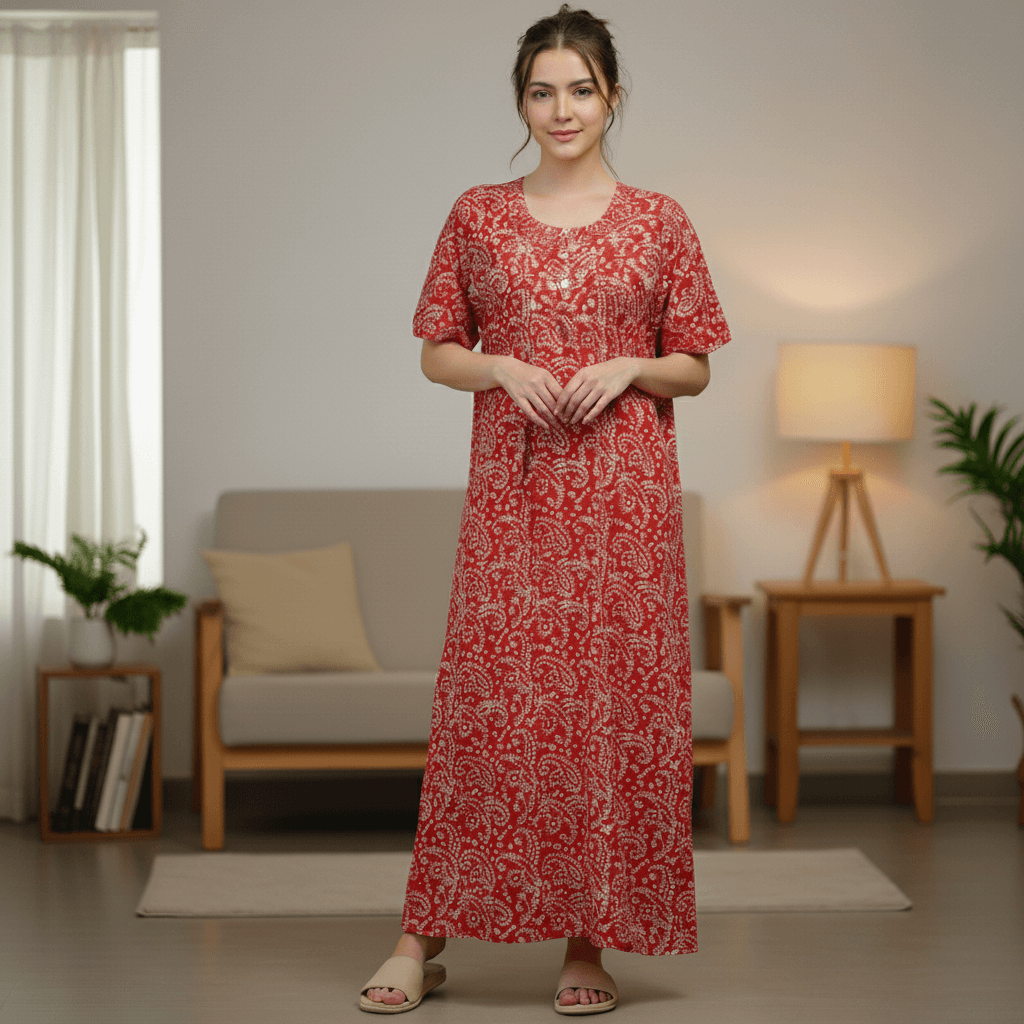 Nightgown | Red (Size: Free)