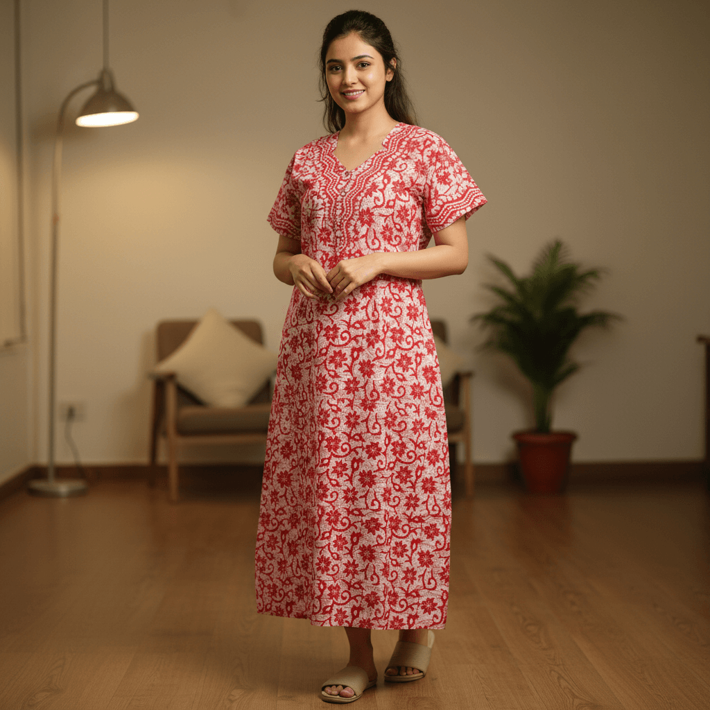 Nightgown | Pink (Size: Midi)