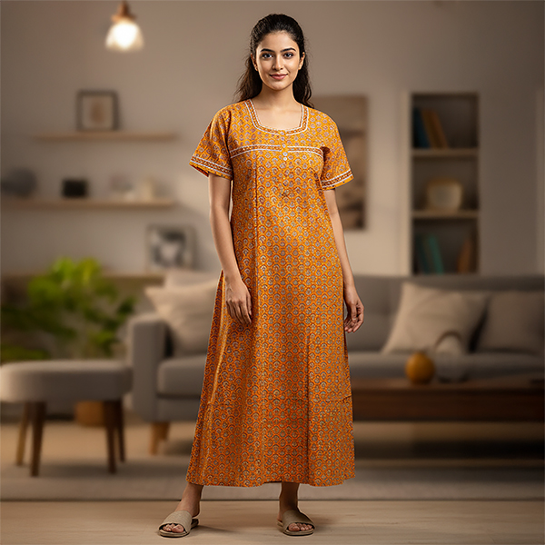 Feeding Nightgown | Size: Free (Yellow)