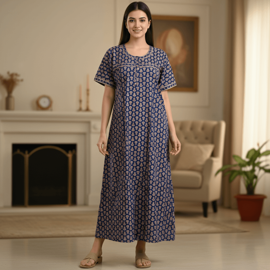 Feeding Nightgown | Size: Free (Blue)
