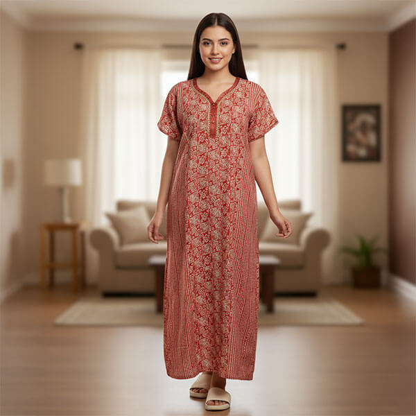 Rayon Nightgown | Size: Free (Orange)