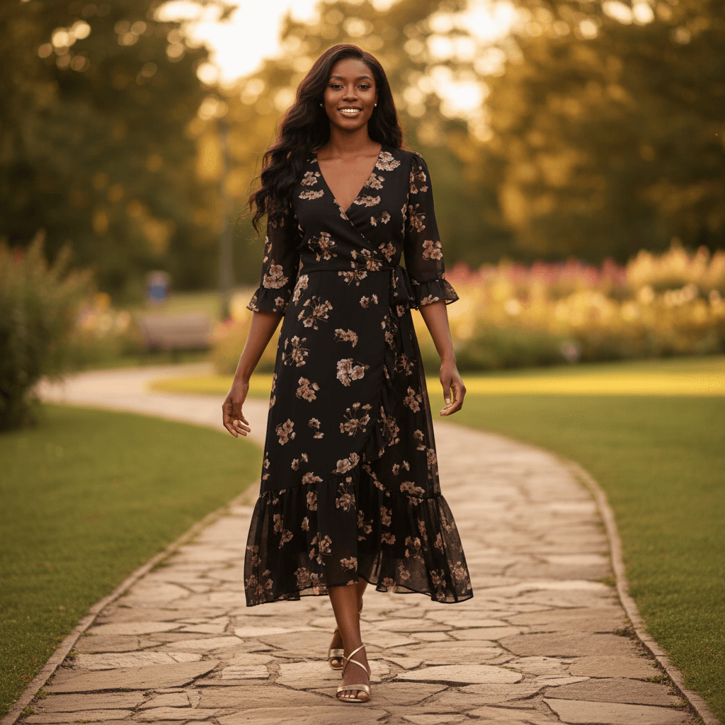 Ladies Gown | Black | 2XL 