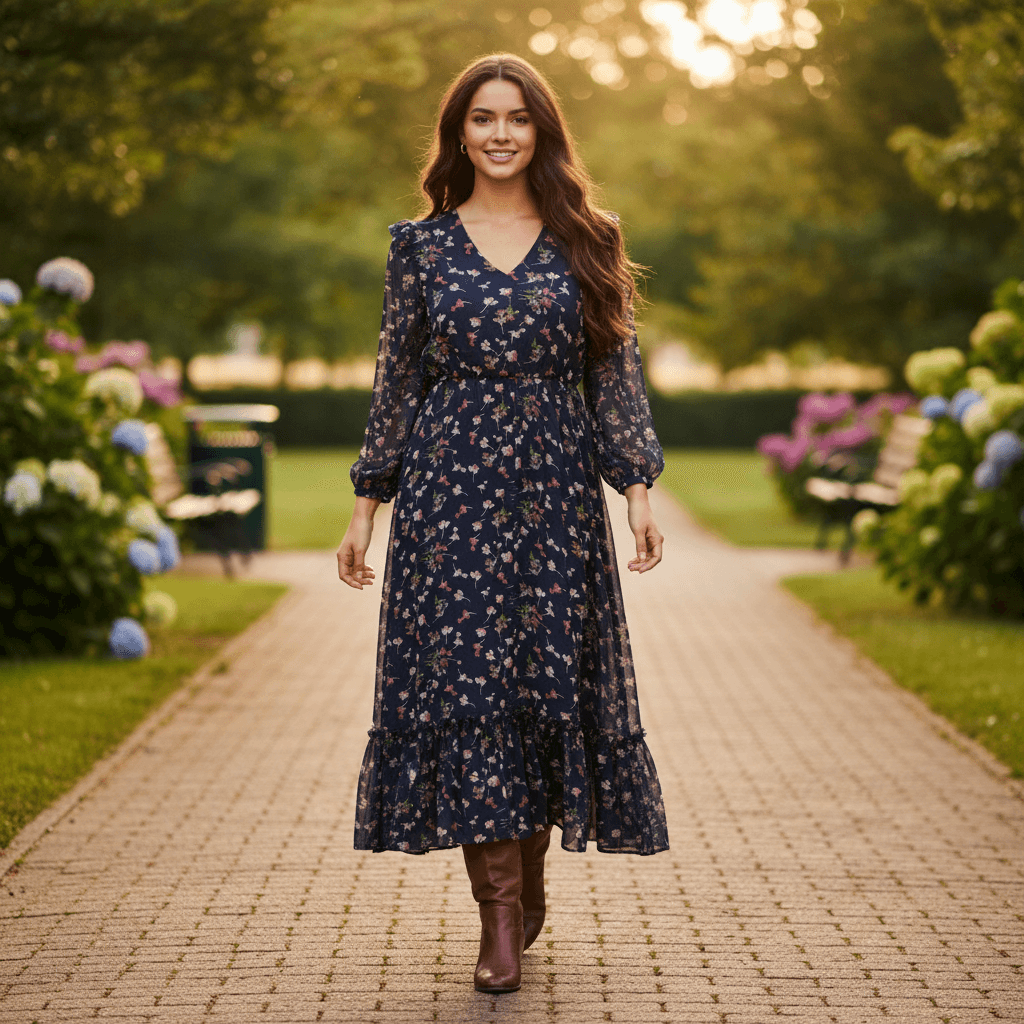 Ladies Gown | Blue | Free Size