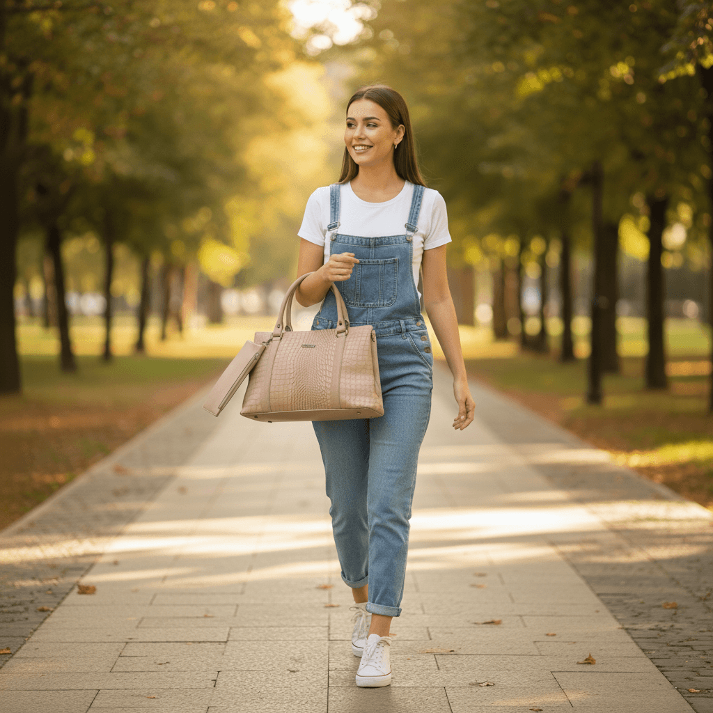 Womens Bag Three compartments with a purse | 728g