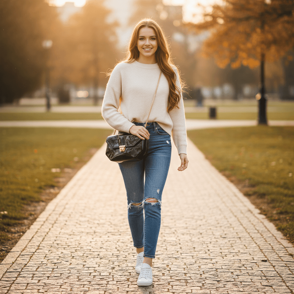 Womens Bag One Compartment | Blue | 373g