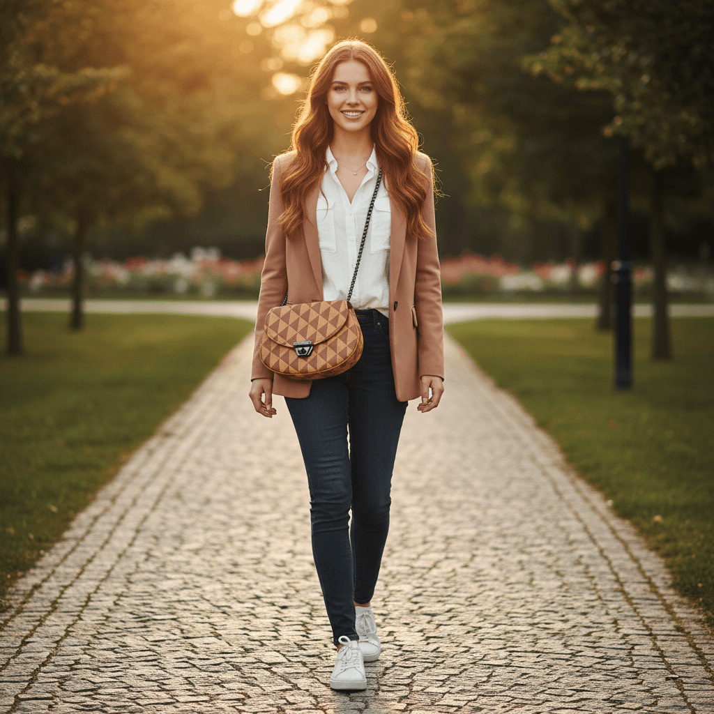 Womens Bag One Compartment | Brown | 358g