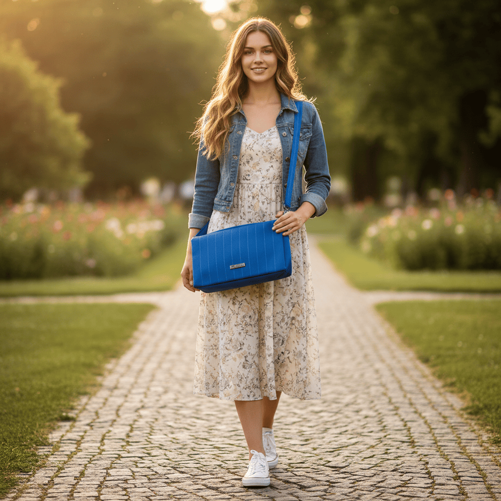 Womens Bag Two compartments | Higher Standard | Dark Blue