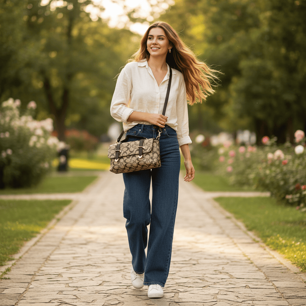 Womens Bag Two compartments | Brown | 385g