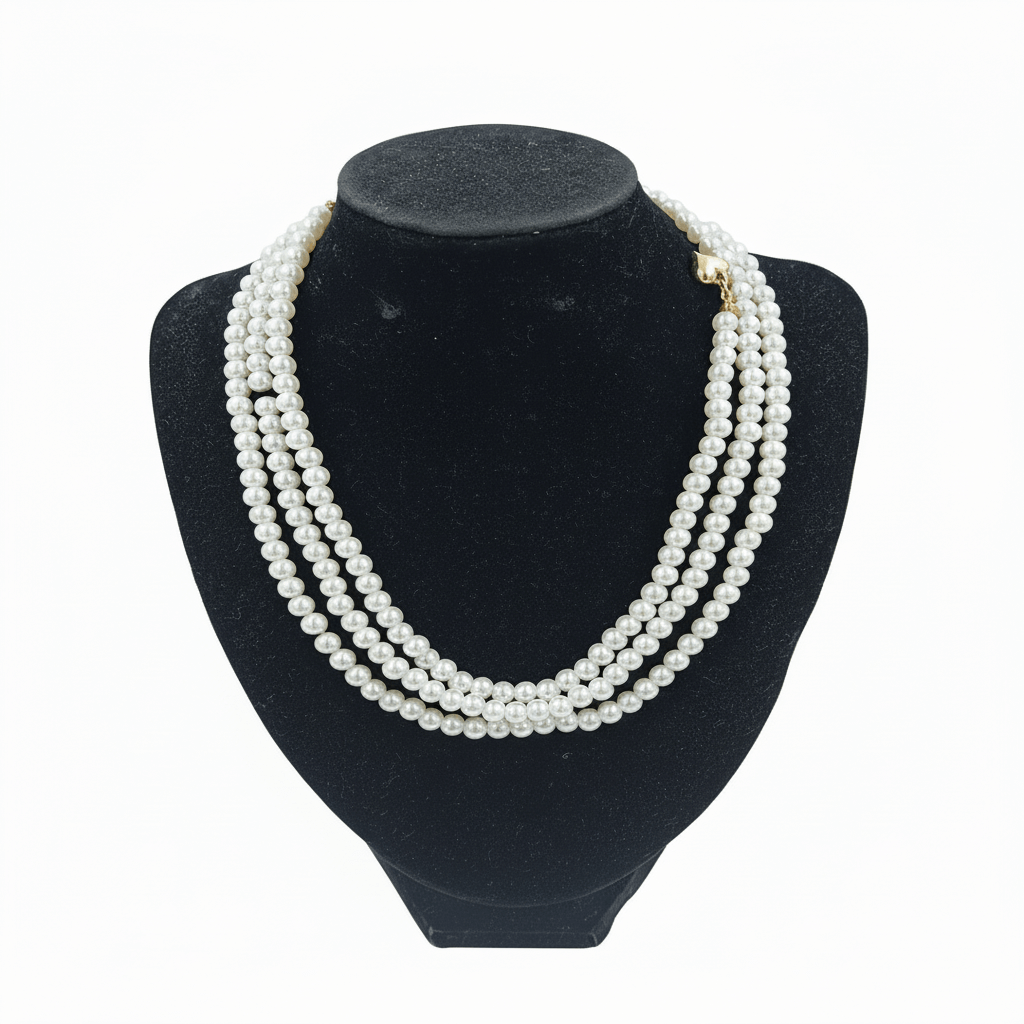 Double layer Pearls White Women Fashion 