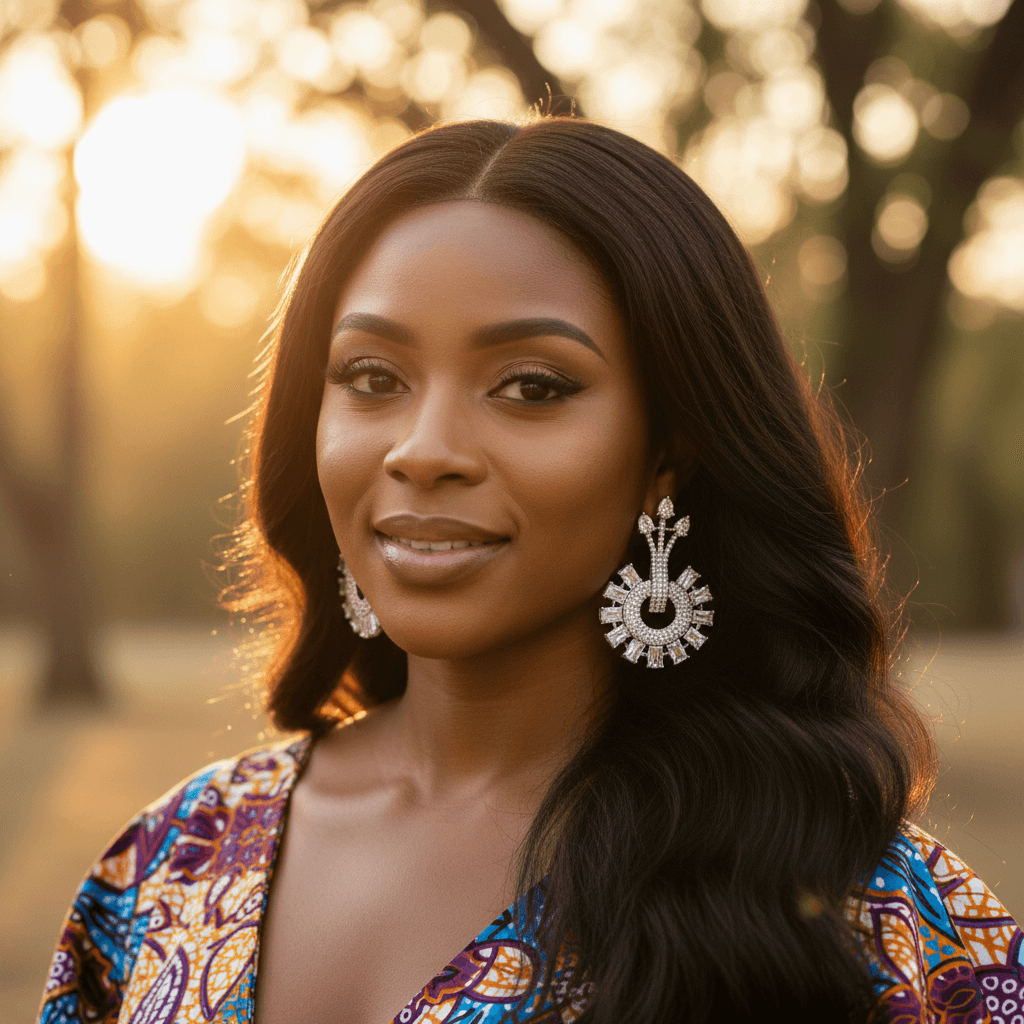 Zirconia Statement Earrings - 21g