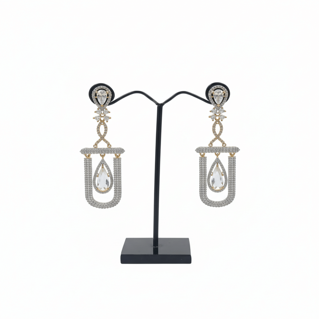 Statement Earrings - 16g Silver on Golden 