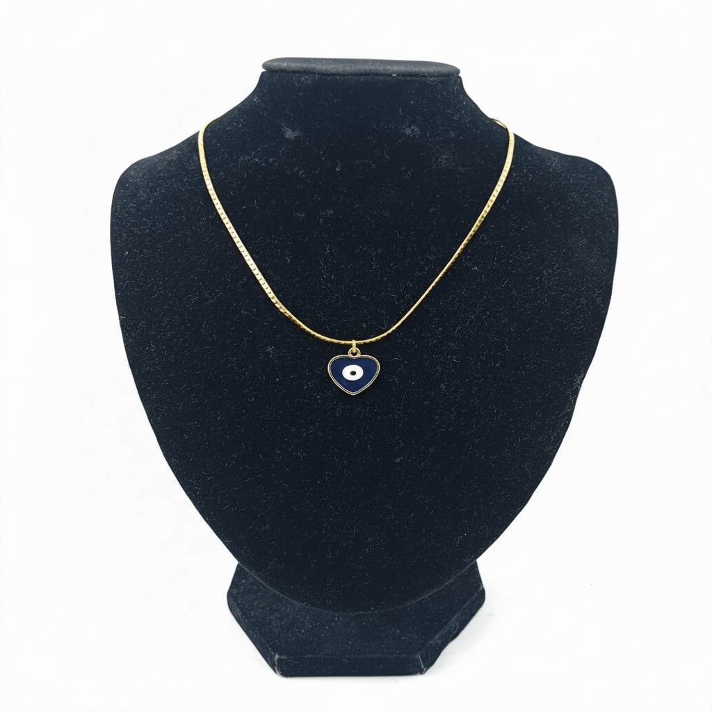 Women Fashion The Evil Eye green Heart  