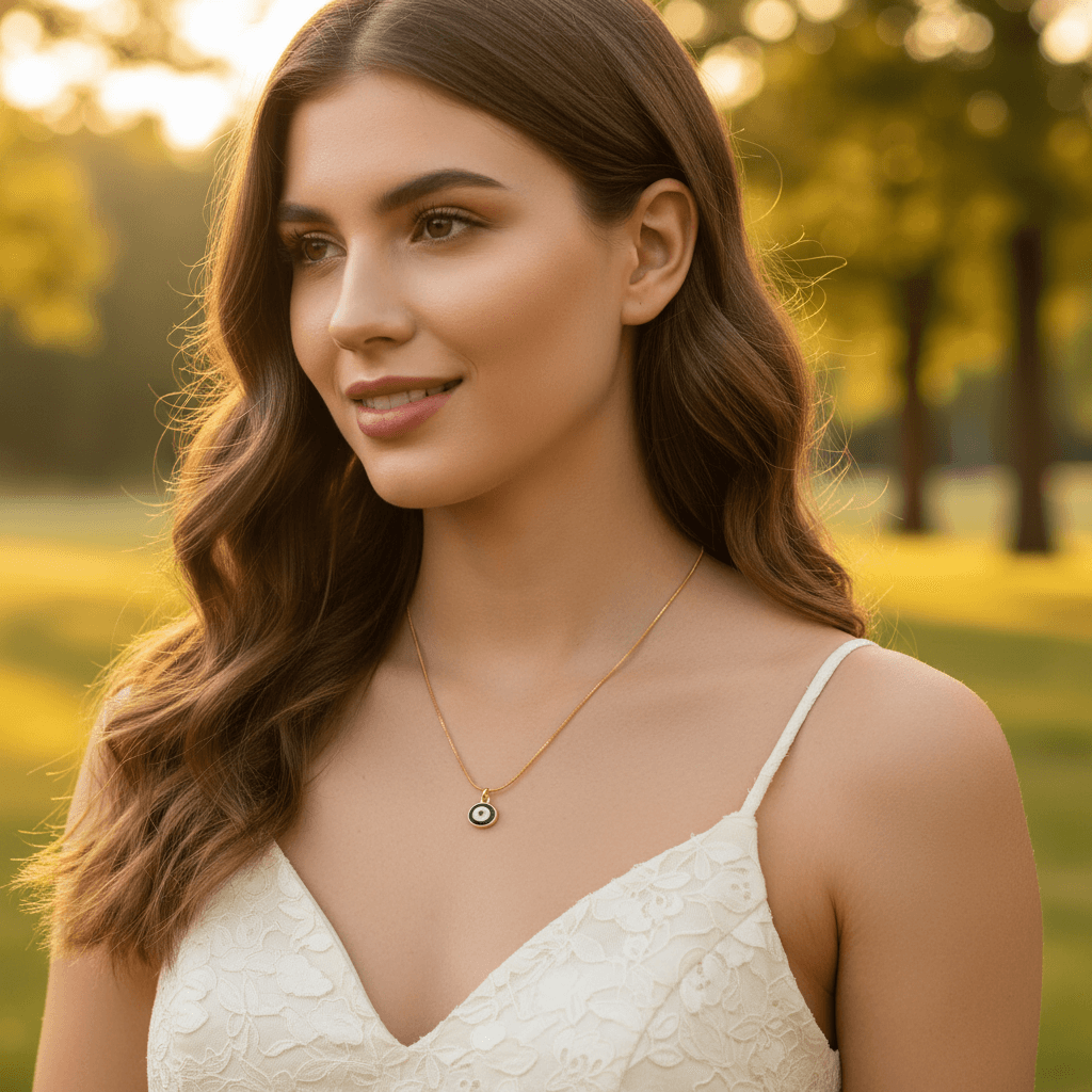 Women Fashion The Evil Eyes Circle Shape