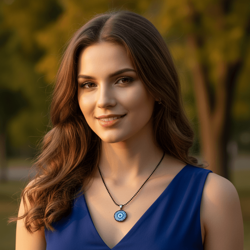 Women Fashion Single Piece Necklace Evil Eyes-50g