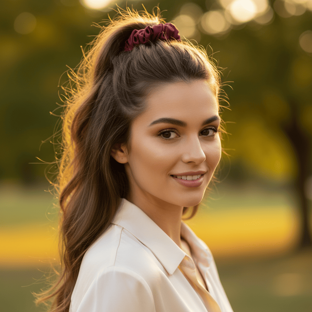 Hair Scrunchie | Maroon