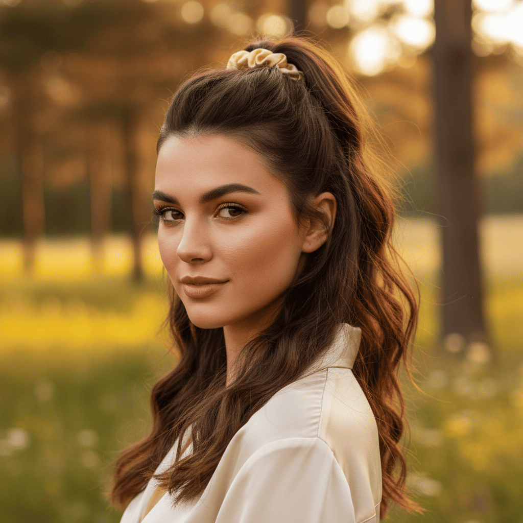 Hair Scrunchie | Gold