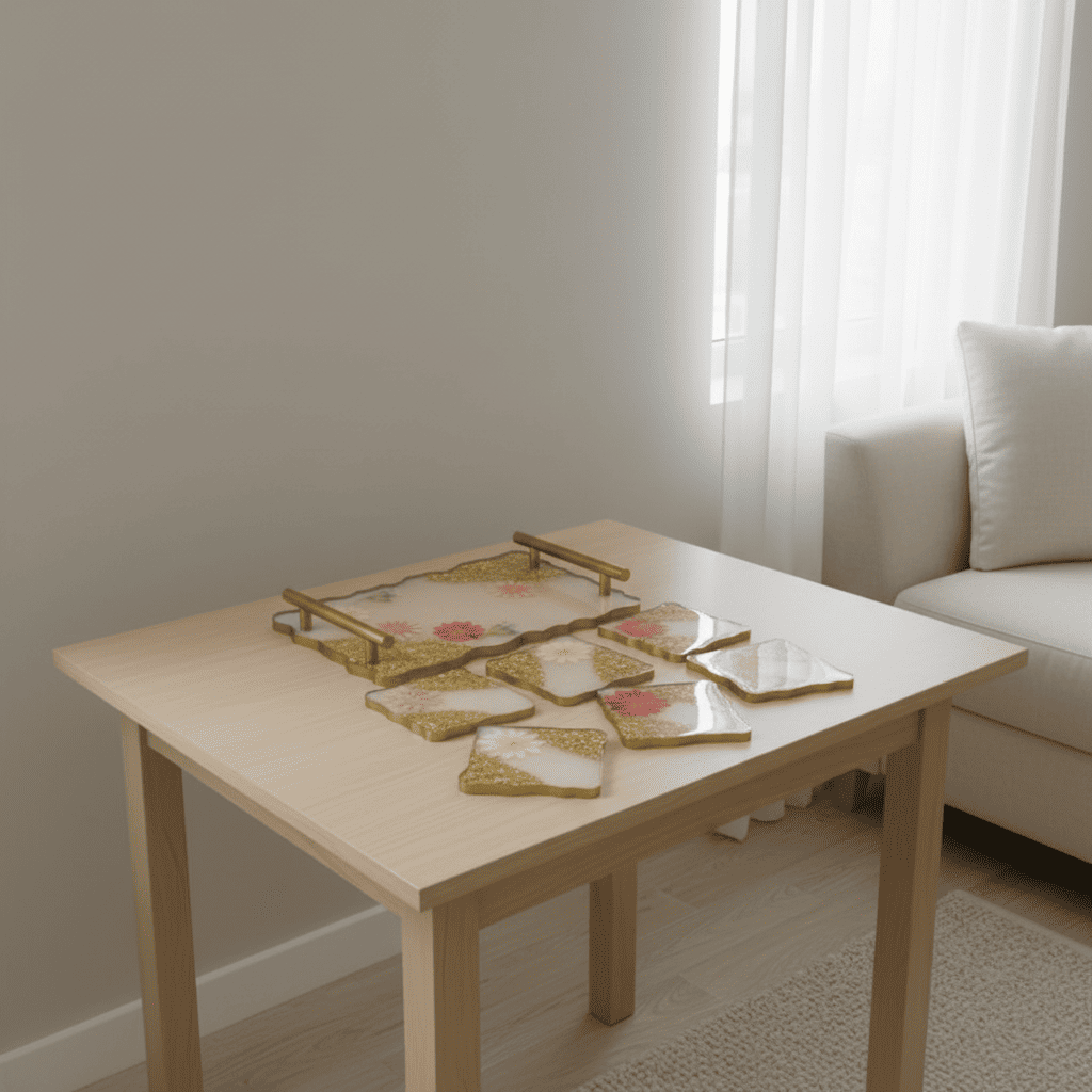 Personalized Tray  Coaster Set