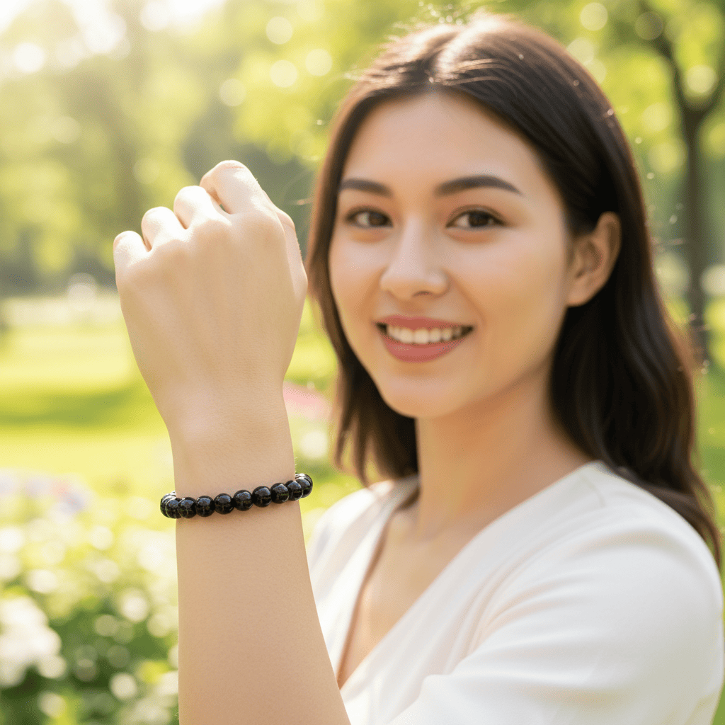Black Tourmaline Crystal Bracelet