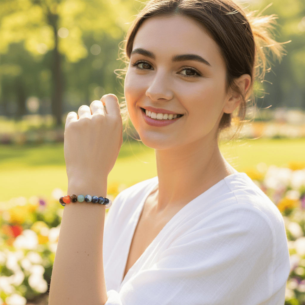 Seven Chakra Crystal Bracelet