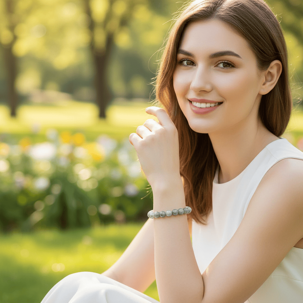 Labradorite Crystal Bracelet ( Comes With Certificate in a  Gift Box)