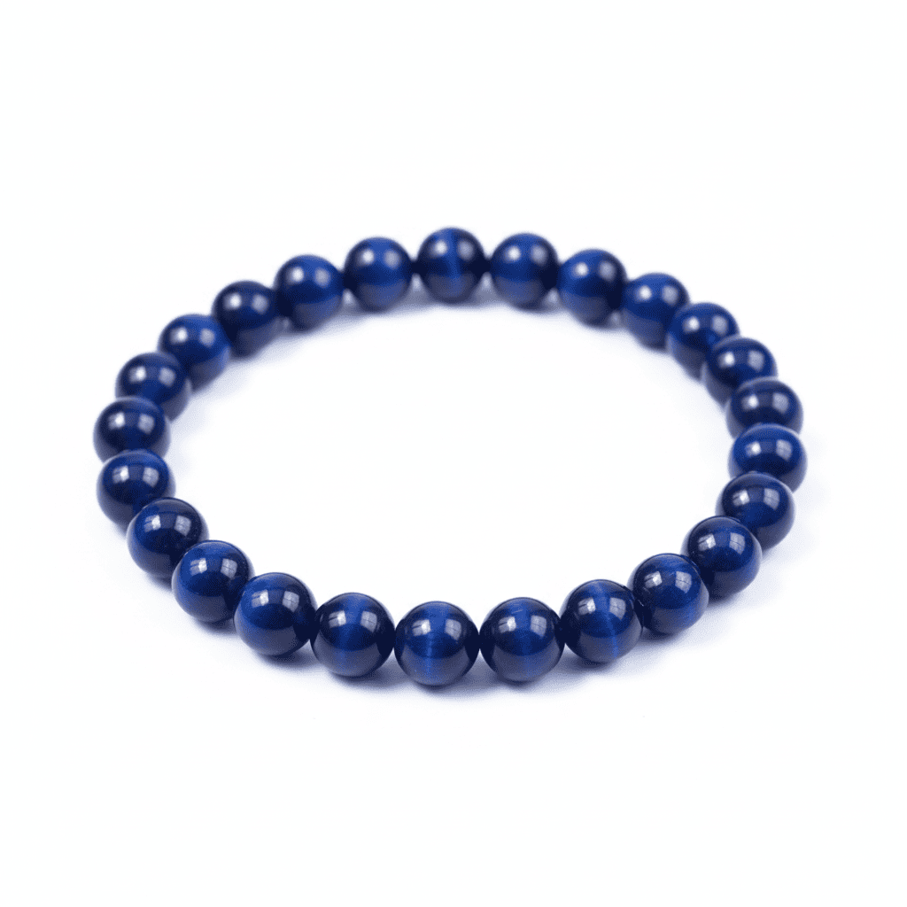 Blue Tiger Eye Crystal Bracelet ( Comes With Certificate in a  Gift Box)