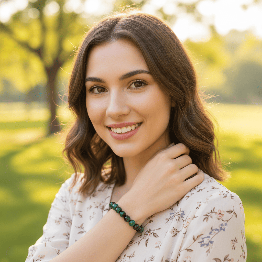 Green Tiger Eye Crystal Bracelet 