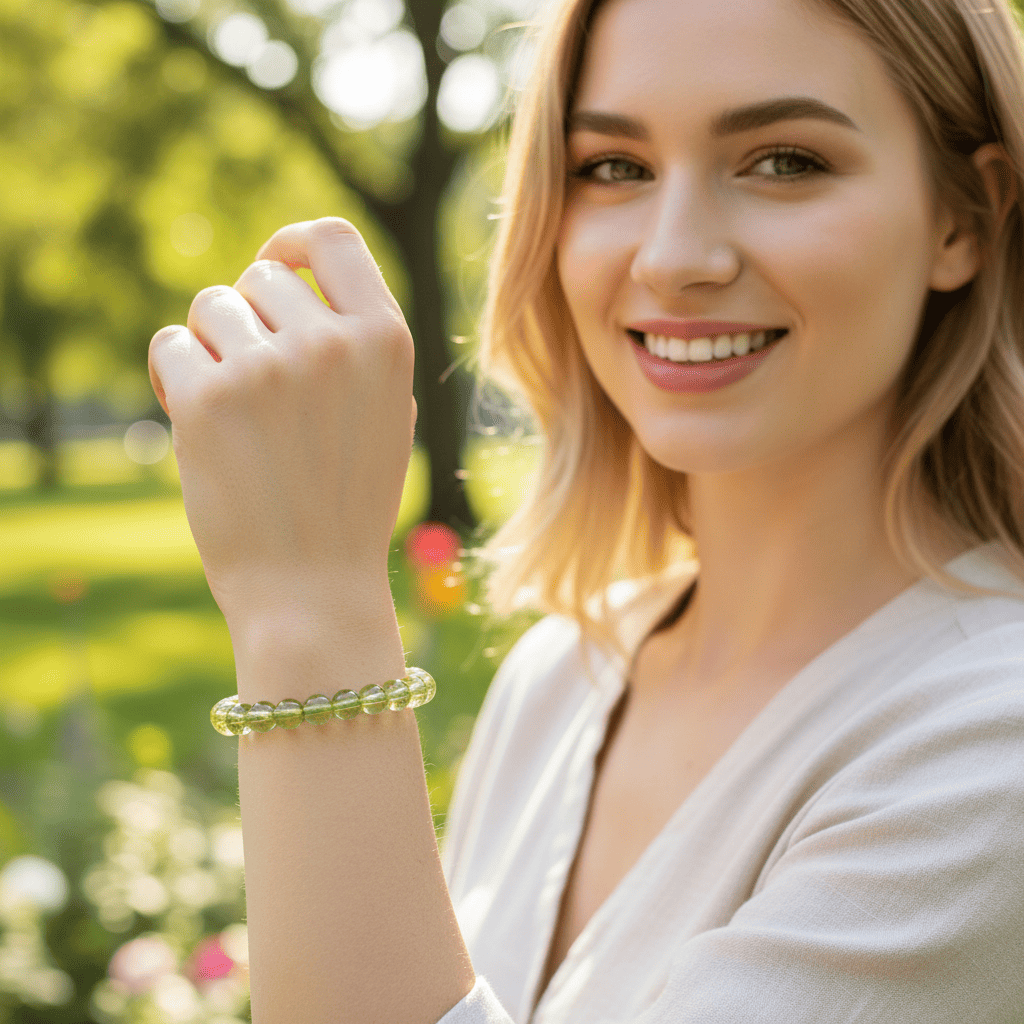 Peridot Crystal Bracelet