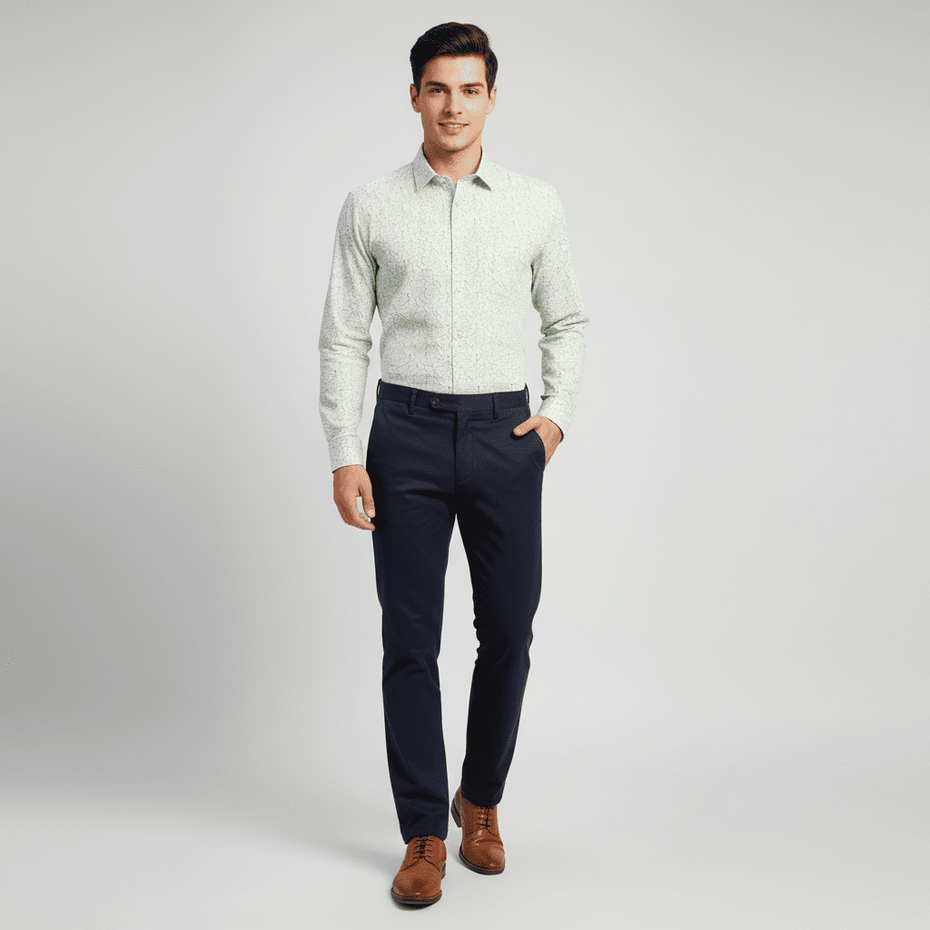 Green Patterned Shirt | Size: L