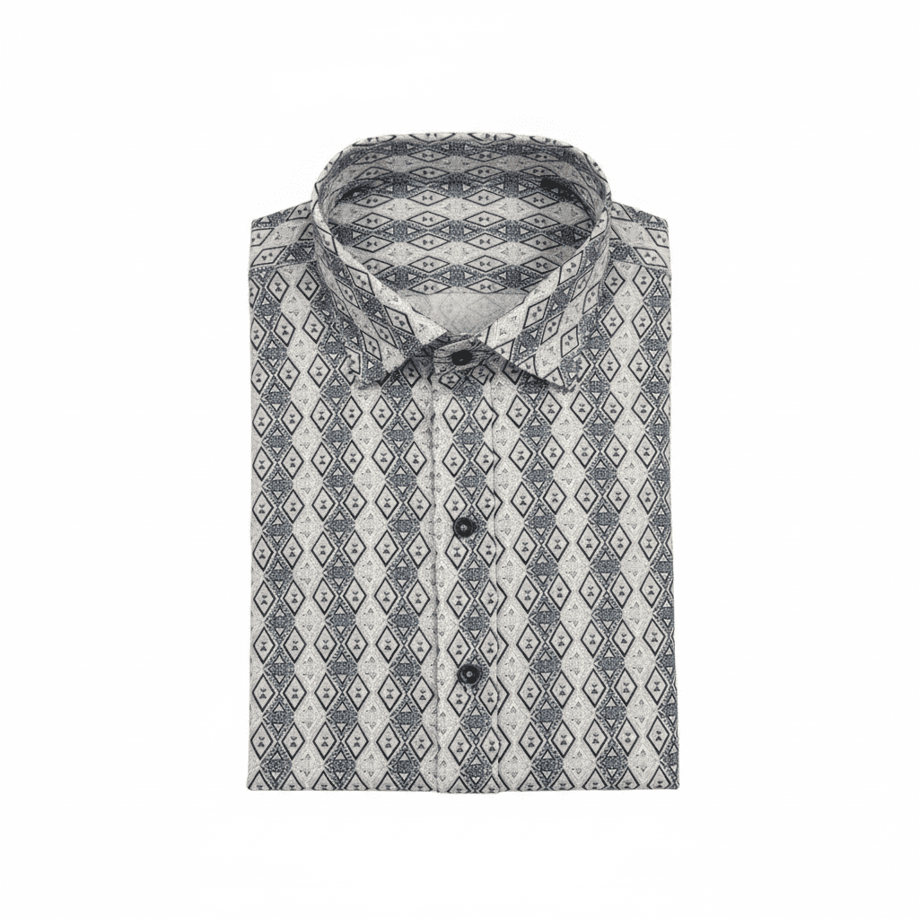 Light Beige Patterned Shirt | Size: XXL | ID Code: EF-40-9