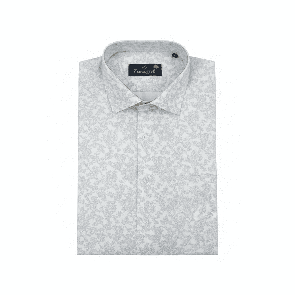 Gray and White Patterned Shirt | Size: 3XL | ID Code: EF-40-6