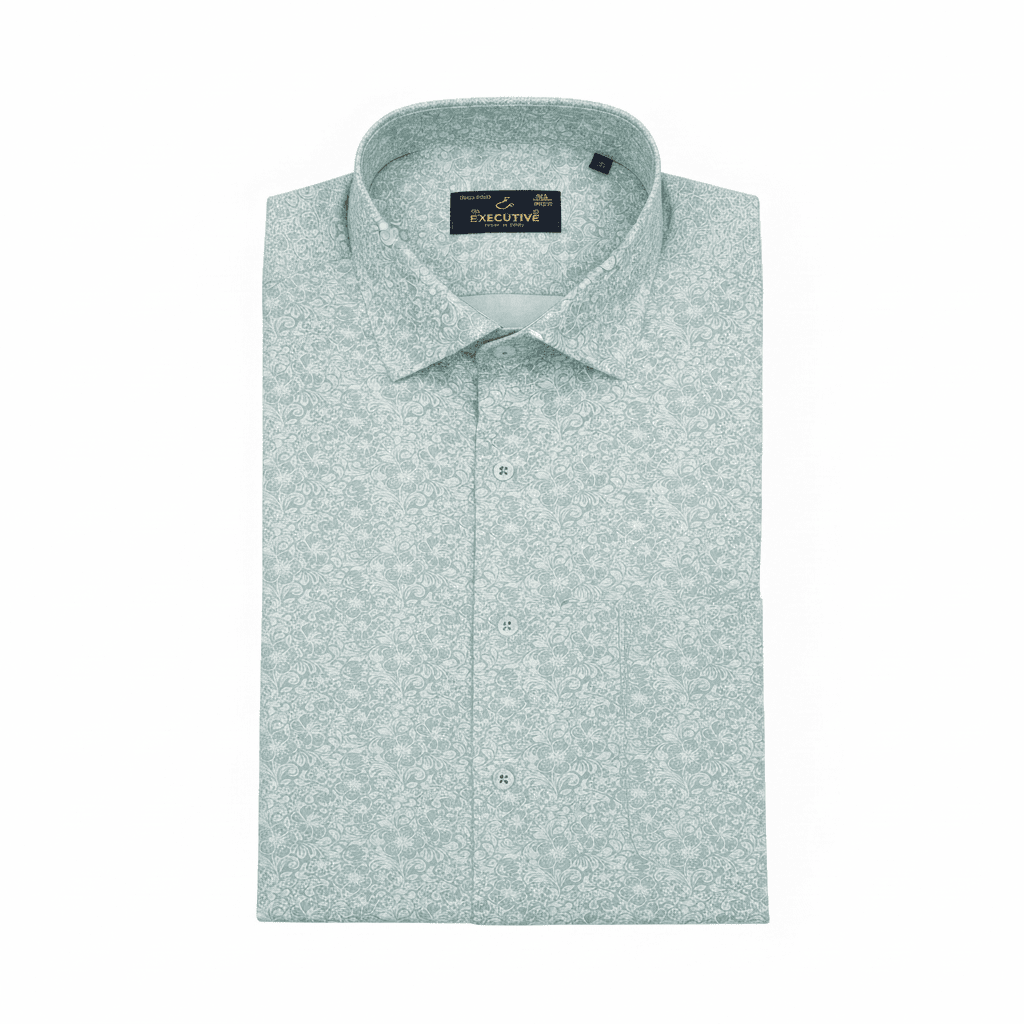 Light Green Patterned Shirt | Size: 3XL | ID Code: EF-40-6