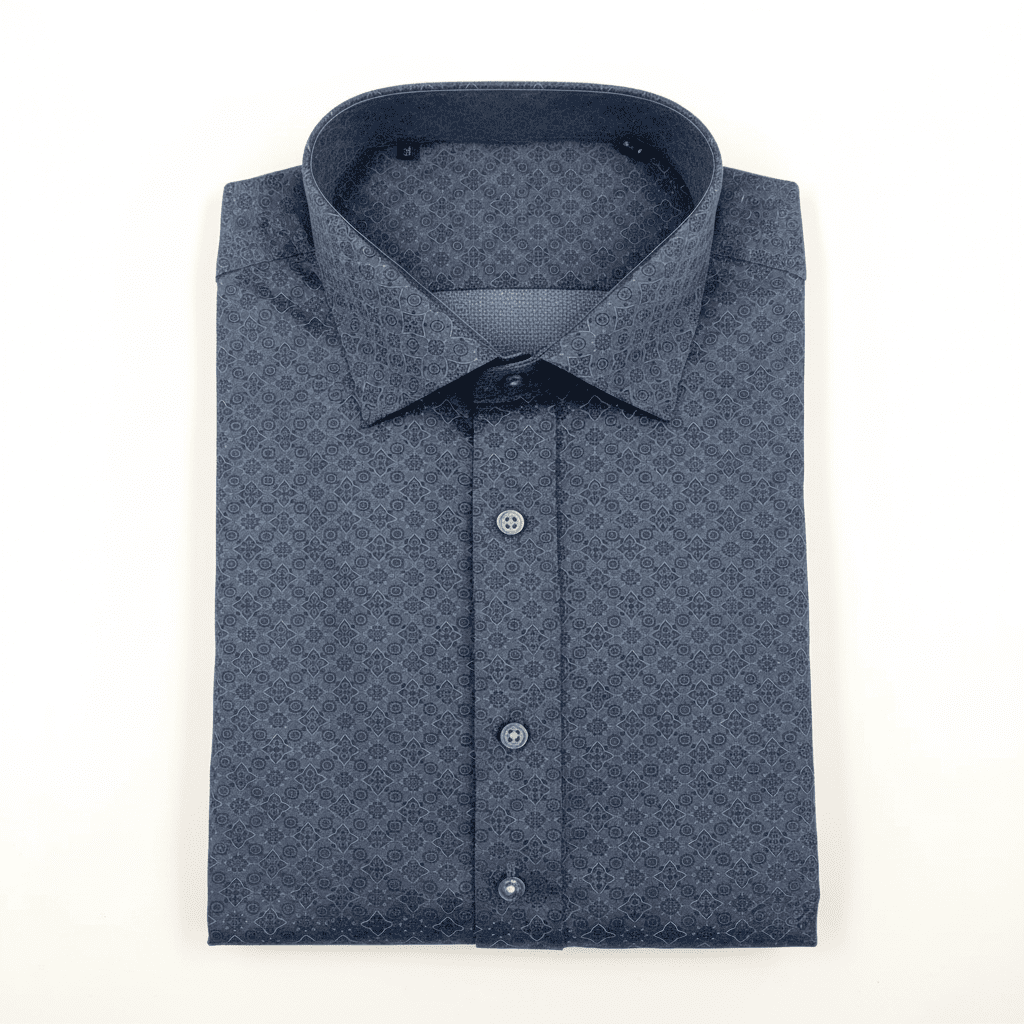 Navy Blue Patterned Shirt | Size: 3XL | ID Code: EF-40-6