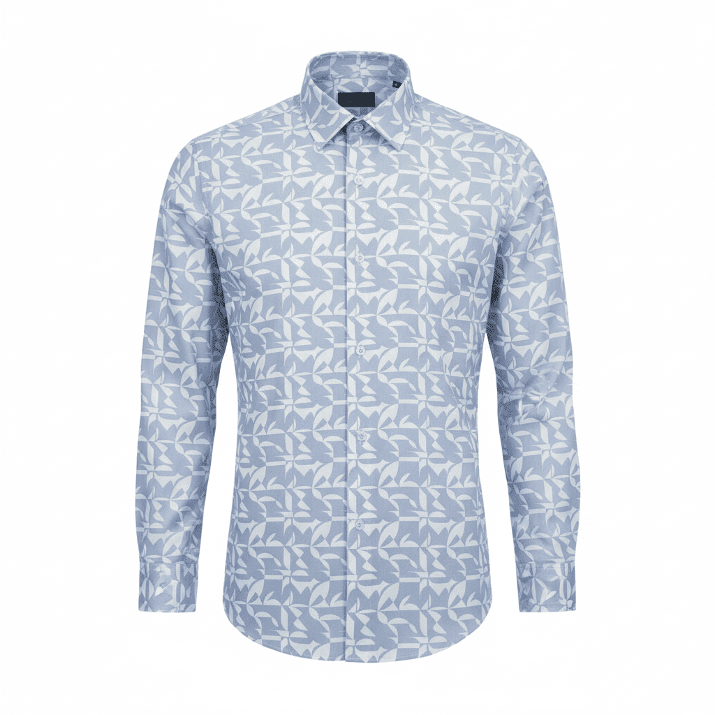 Blue Patterned Shirt | Size: 3XL | ID Code: EF-40-6