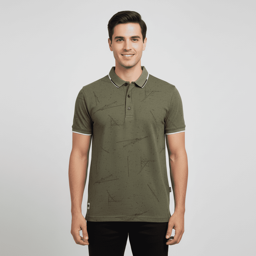 Collar T Shirt | Size: L | ?12000 | Green | VH-60-2