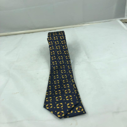 Mens Tie | Golden Yellow Square Motifs