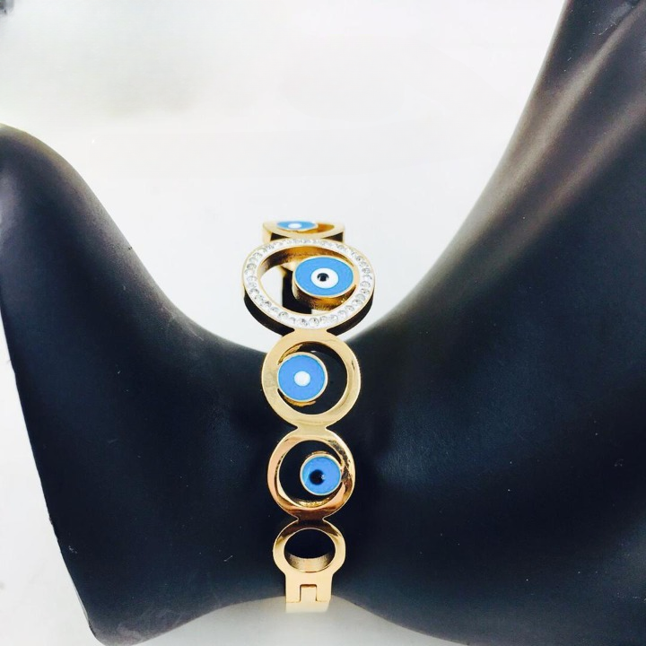 Evil Eye Bracelet Gold Colour (19g)