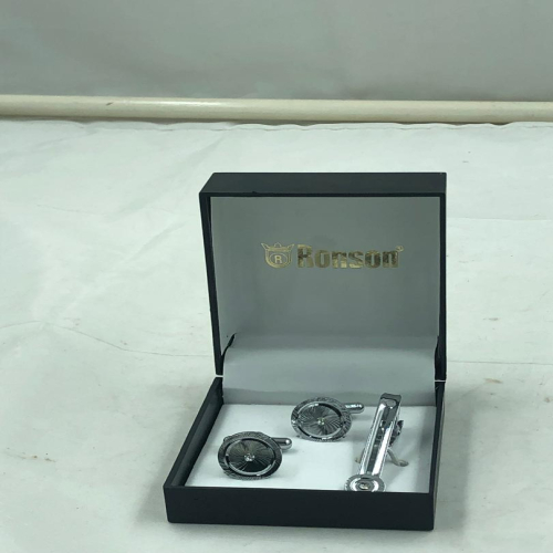 Mens Cufflinks and Tie Clip | Rounded Design | TJ-232-G26
