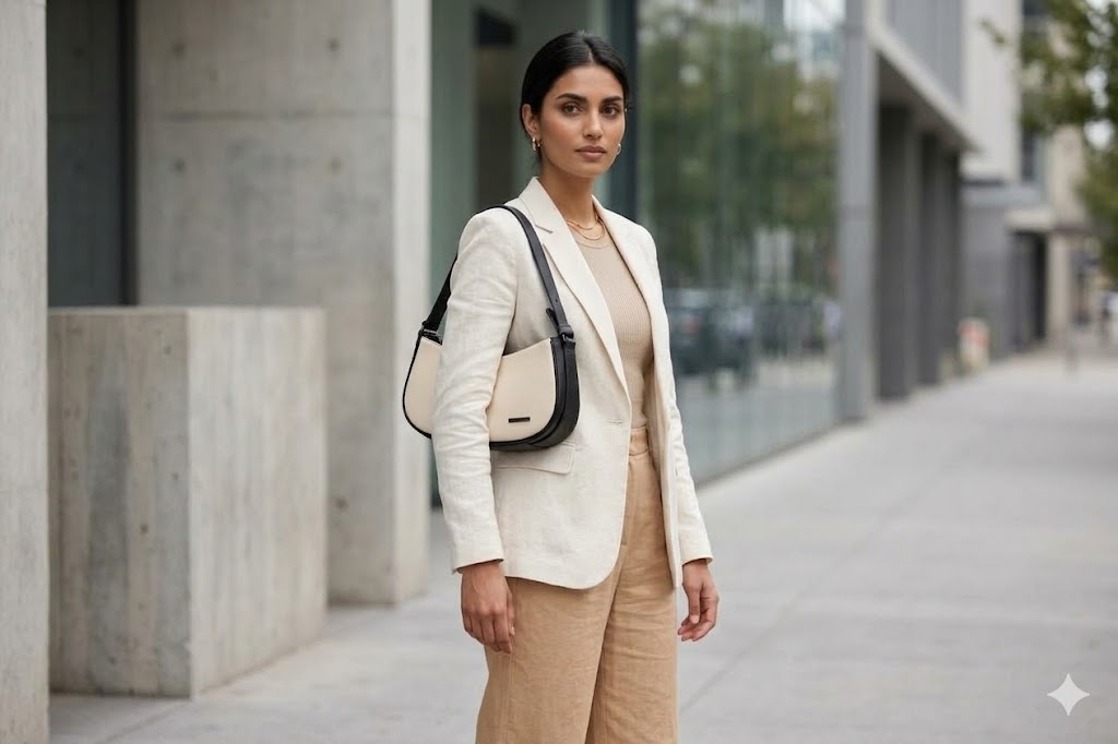 crescent shaped shoulder bag (black) | QC-51-3