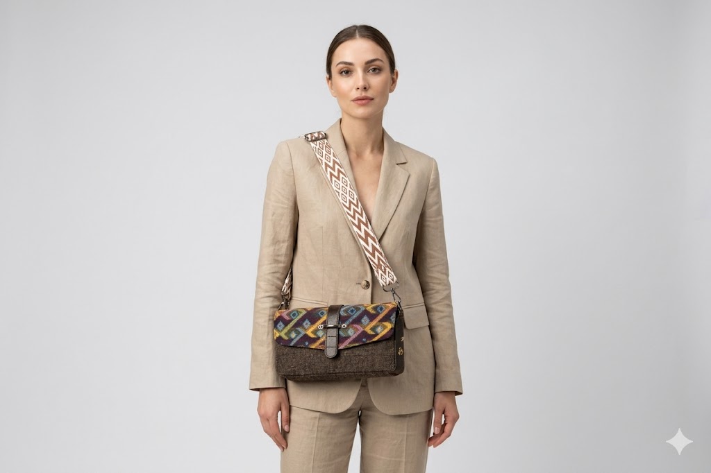 Women Crossbody Bag (brown) | QC-51-1